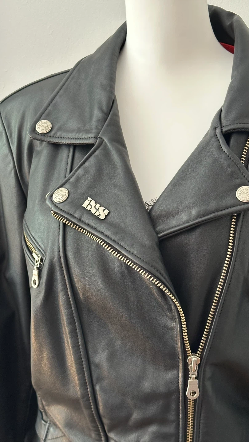 Vintage IXS Black Leather Motorcycle Jacket - photo 3