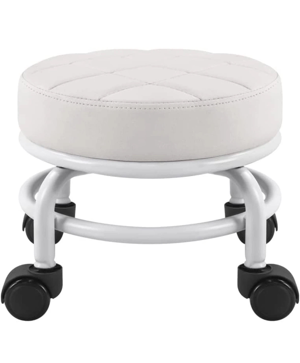 White Rolling Stool - photo 3