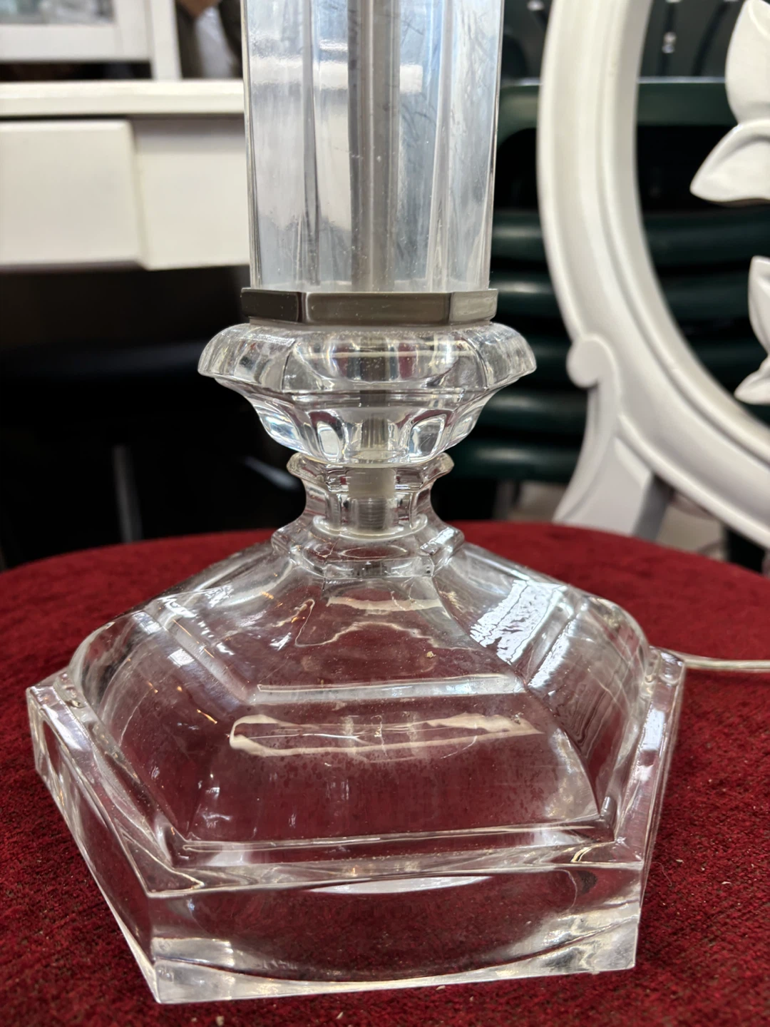 Clear Acrylic and Glass Table Lamp - photo 2