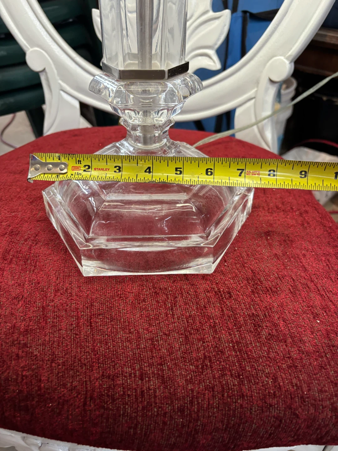 Clear Acrylic and Glass Table Lamp - photo 4