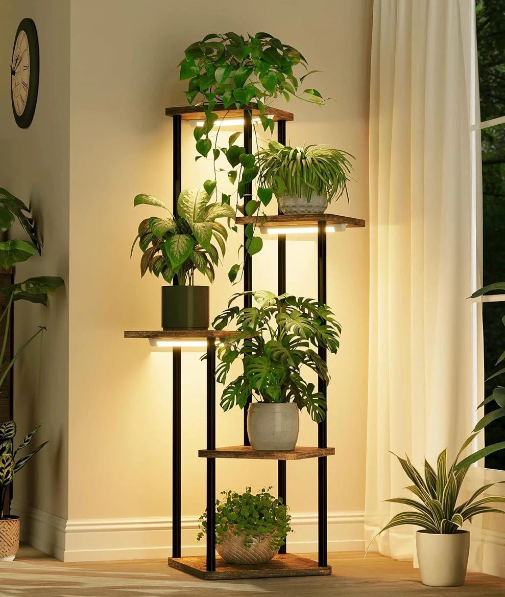 4 Tier Rustic Wood Plant Stand - photo 5