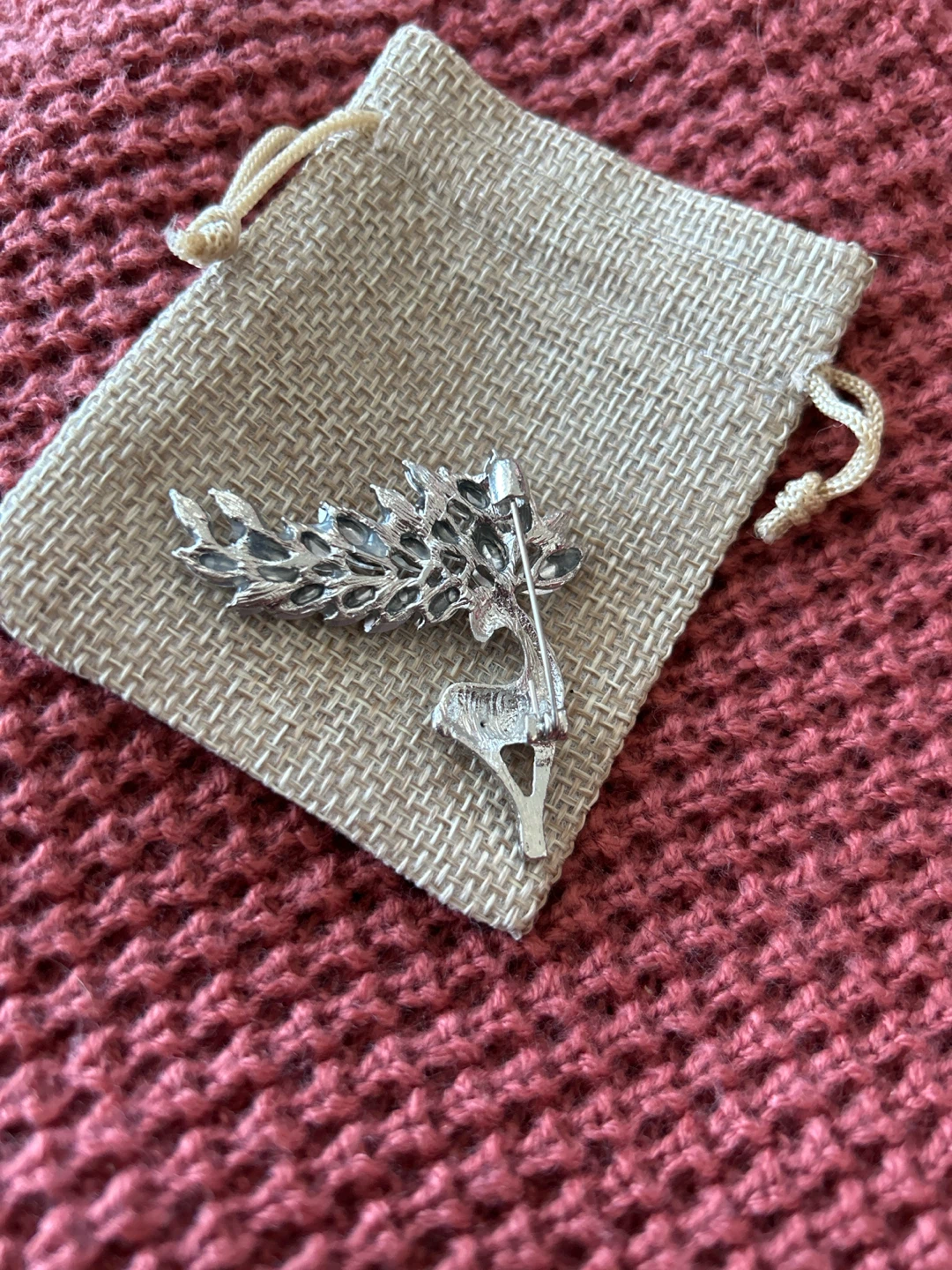 Sparkly Deer Brooch with Rhinestones - photo 2