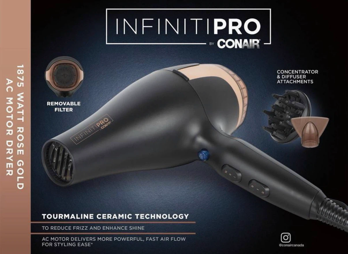 InfinitiPRO by Conair Hair Dryer - Rose Gold