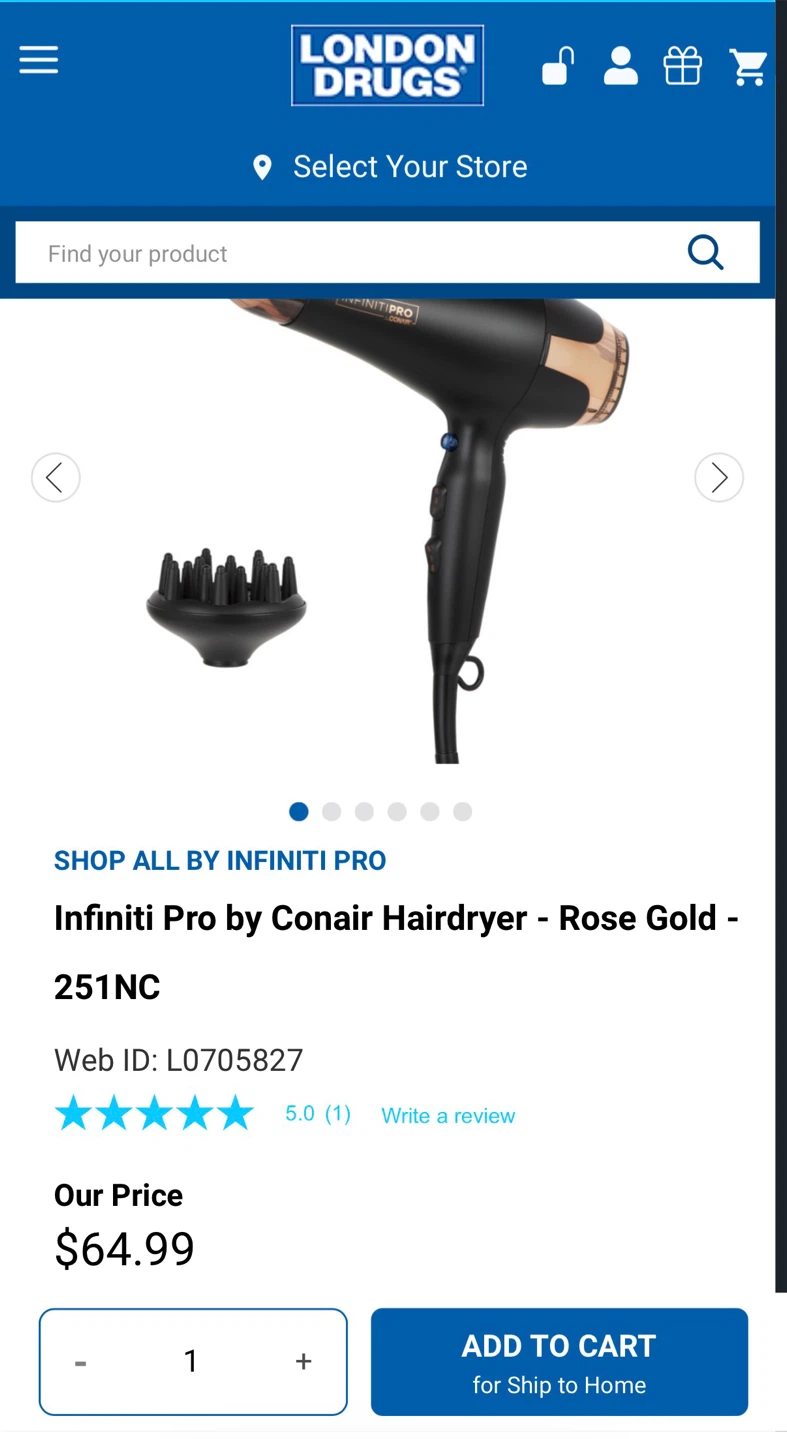 InfinitiPRO by Conair Hair Dryer - Rose Gold - photo 3