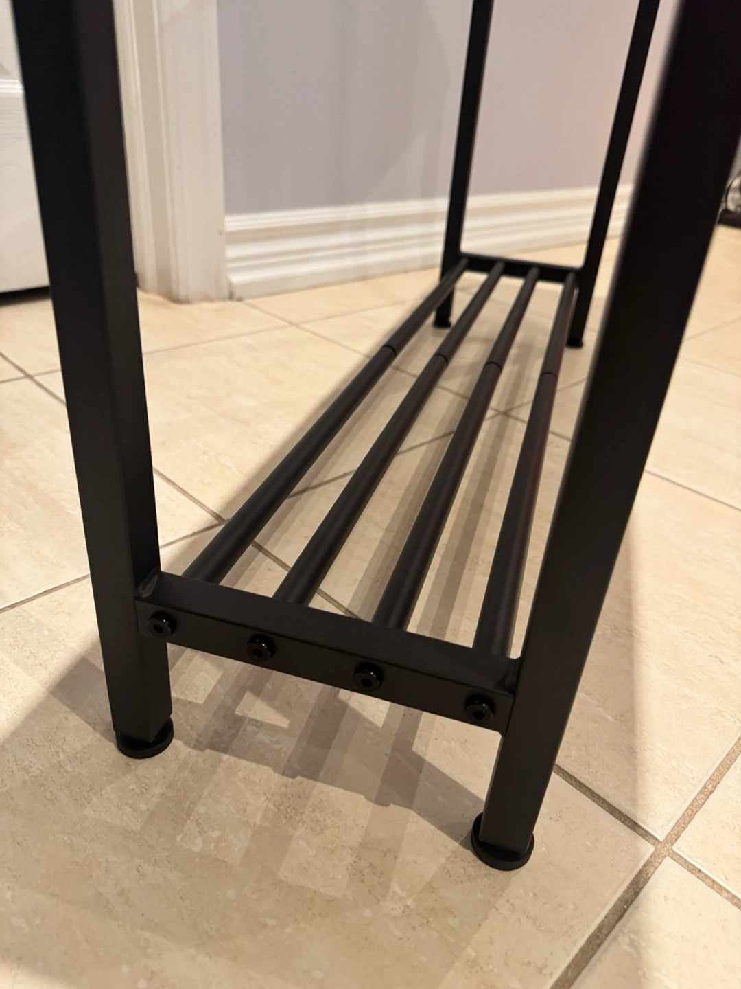 Rustic Wood Console Table with Metal Frame - photo 4