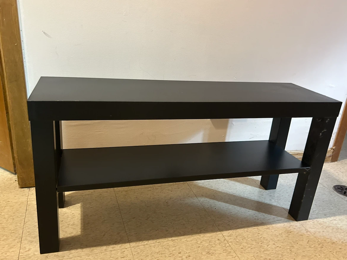 Black Two-Tier Console Table