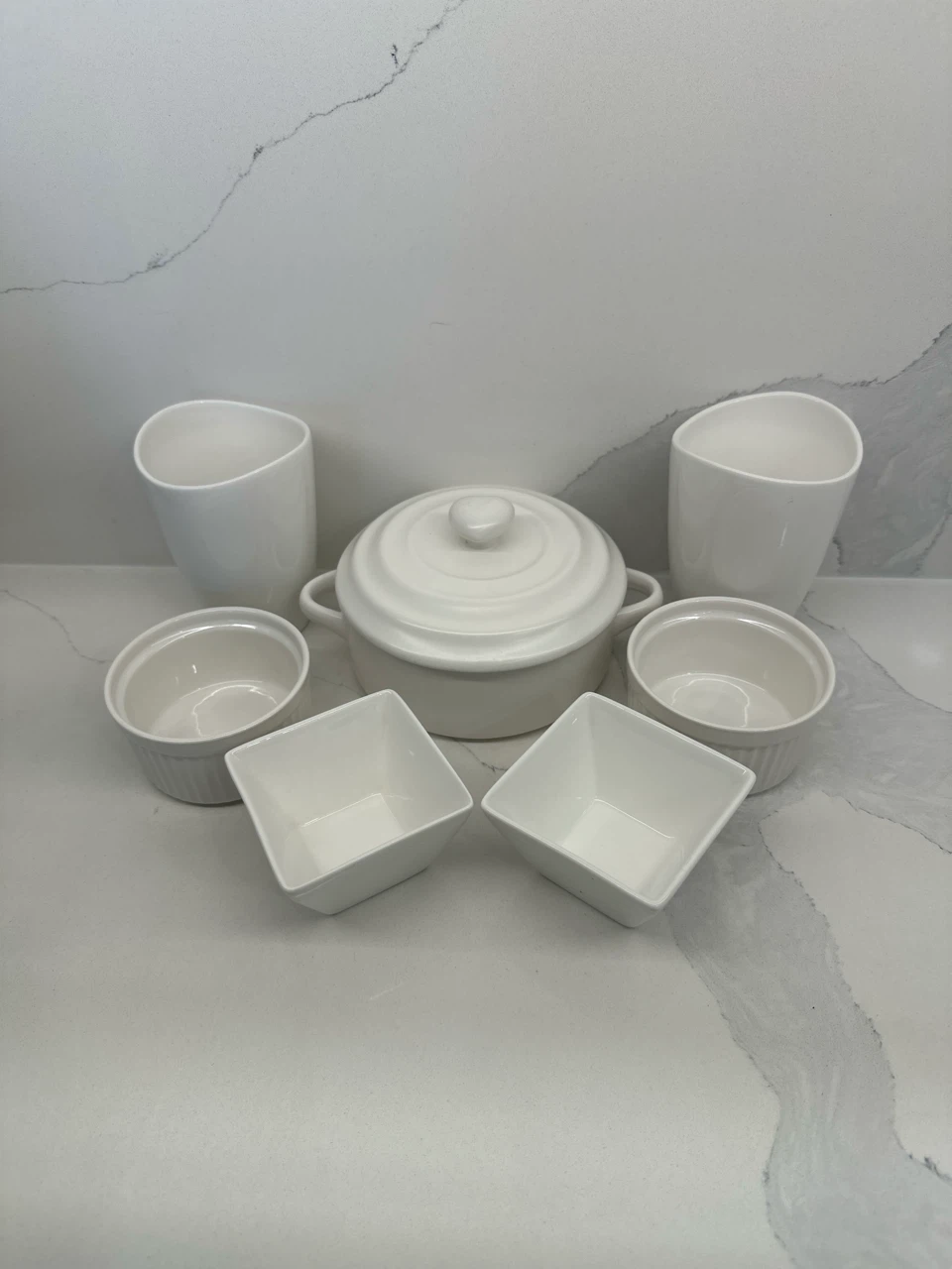 White Ceramic Baking Dish Set