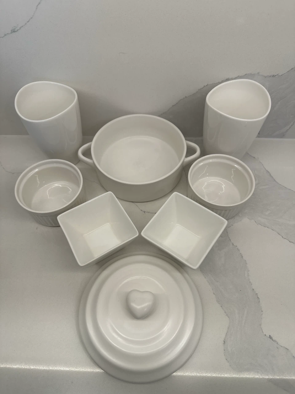 White Ceramic Baking Dish Set - photo 2
