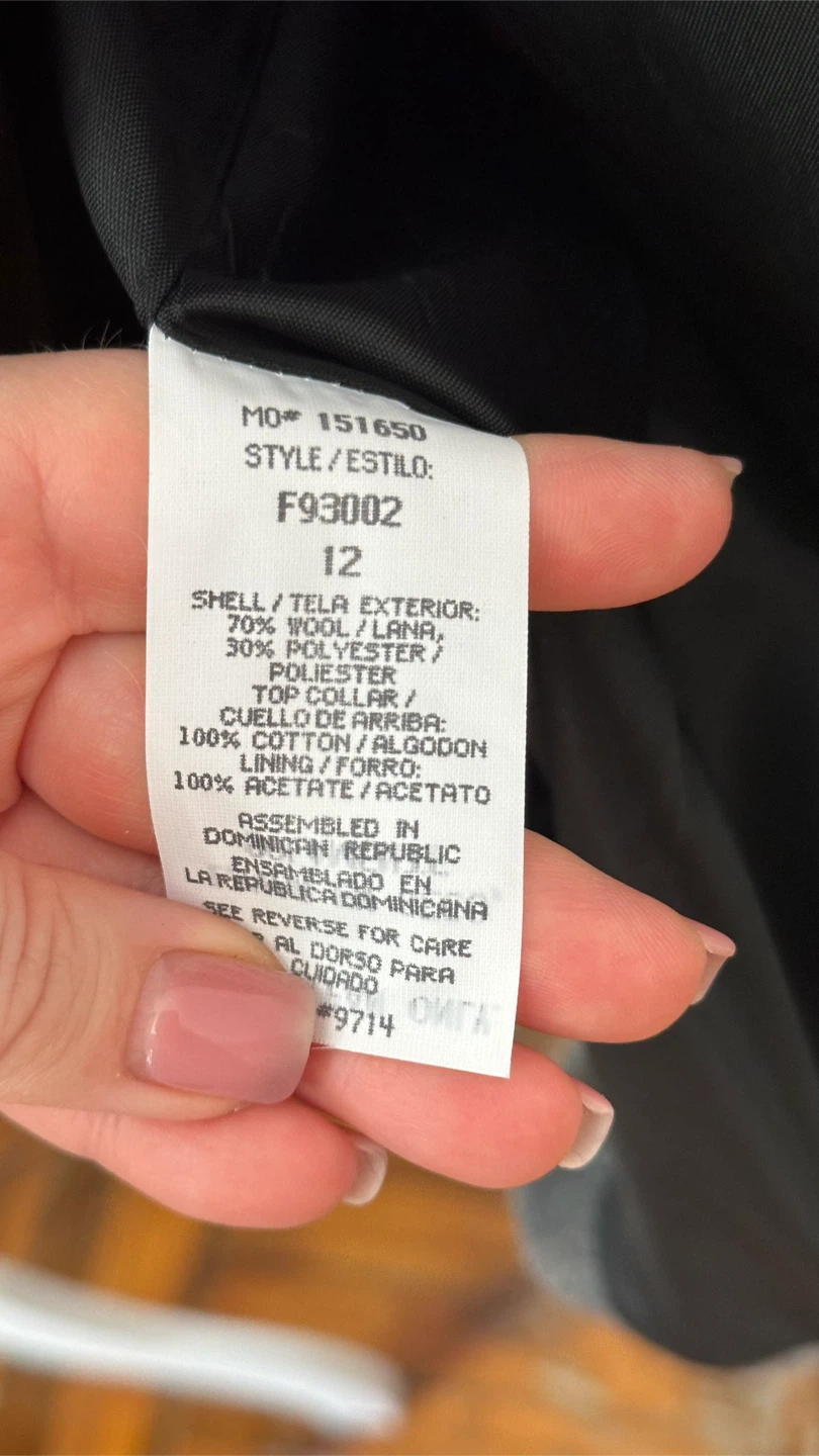 Gray wool blazer jacket size 12 (L) or oversized M - photo 4