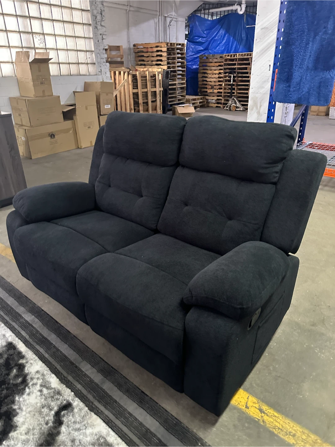 Dark Grey Reclining Loveseat Sofa and loveseat - photo 2