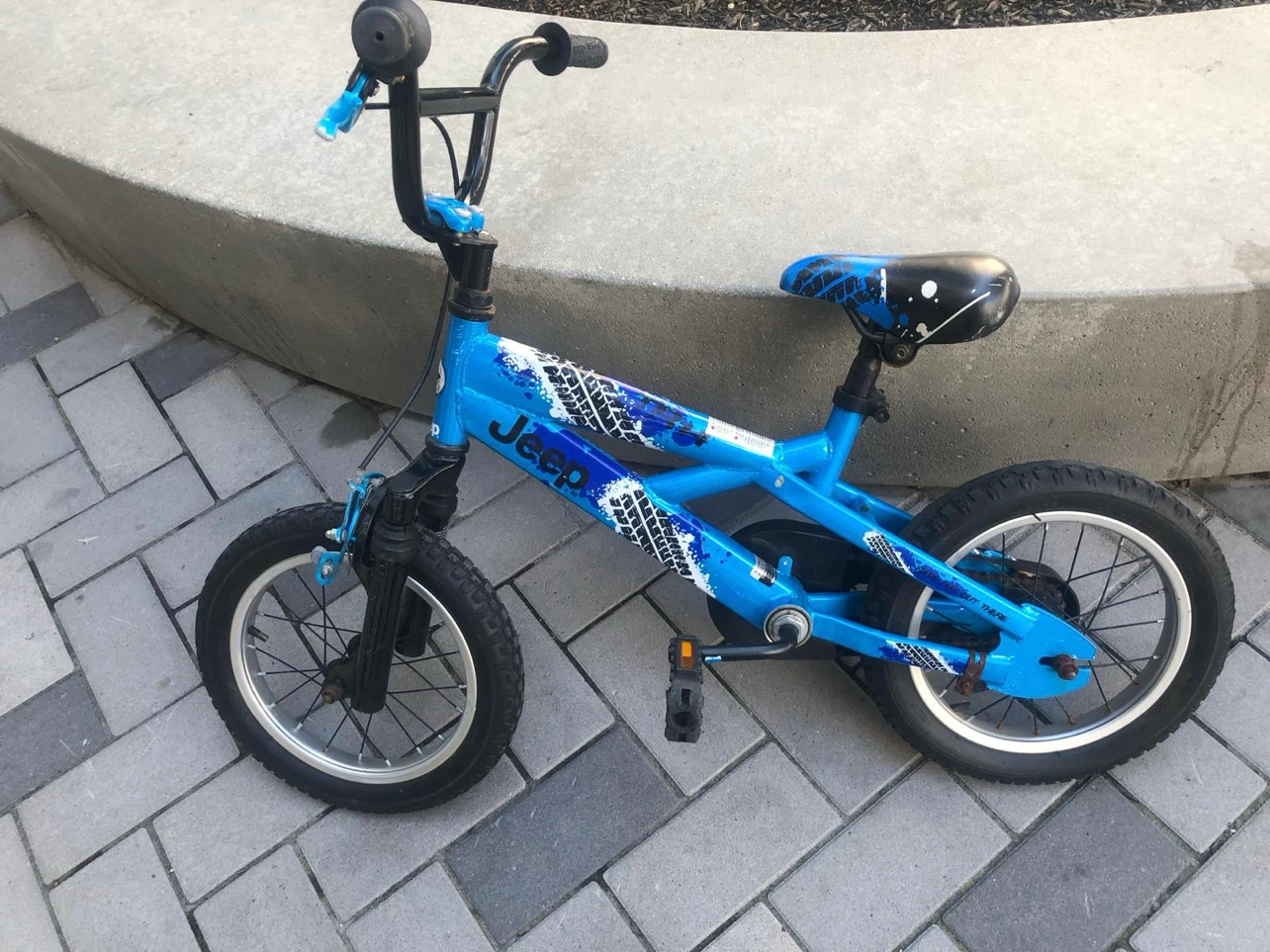 Blue Jeep Kids Bike