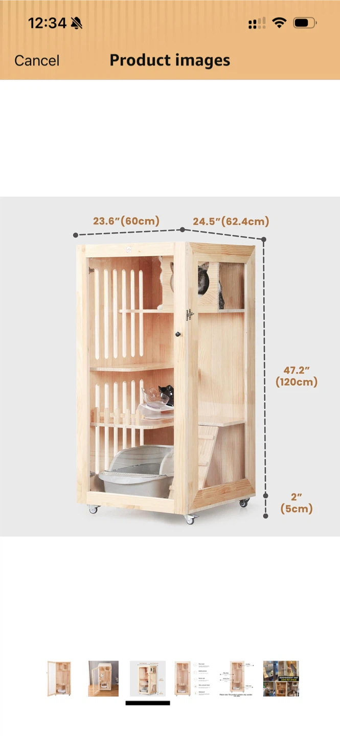 Wooden Cat Condo with Litter Box Enclosure - photo 2