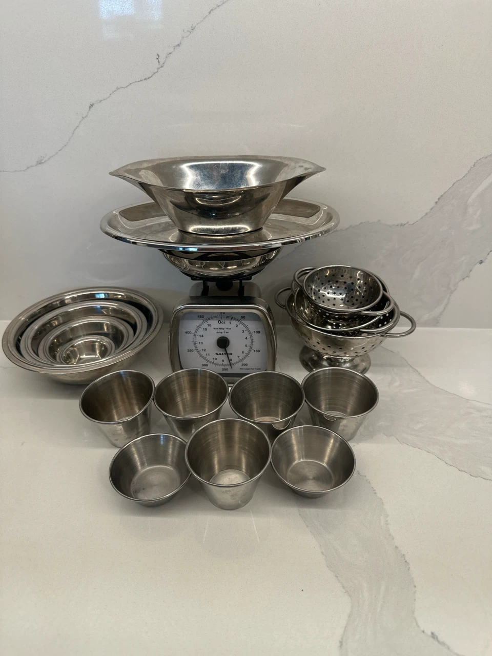 Salter kitchen scale with Stainless Prep set