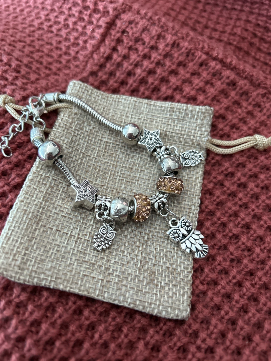 Silver Charm Bracelet with Owl Charms - photo 2