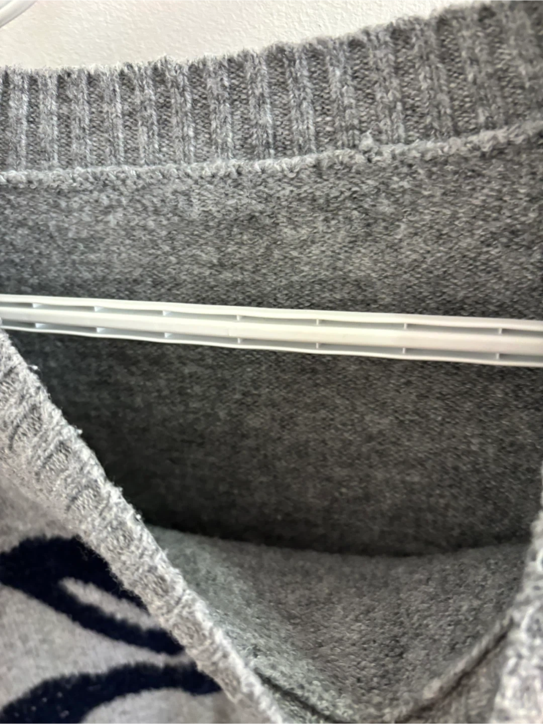 Grey Sweater with Navy Bow - photo 2