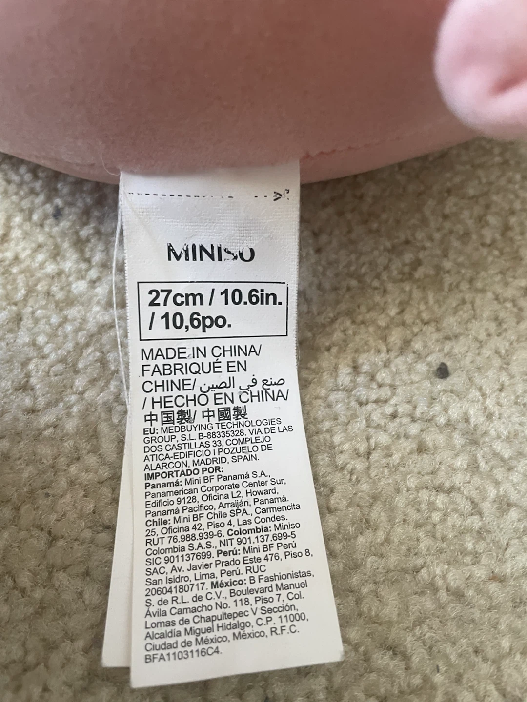MINISO Pink Pig Plush Toy 27cm - photo 3