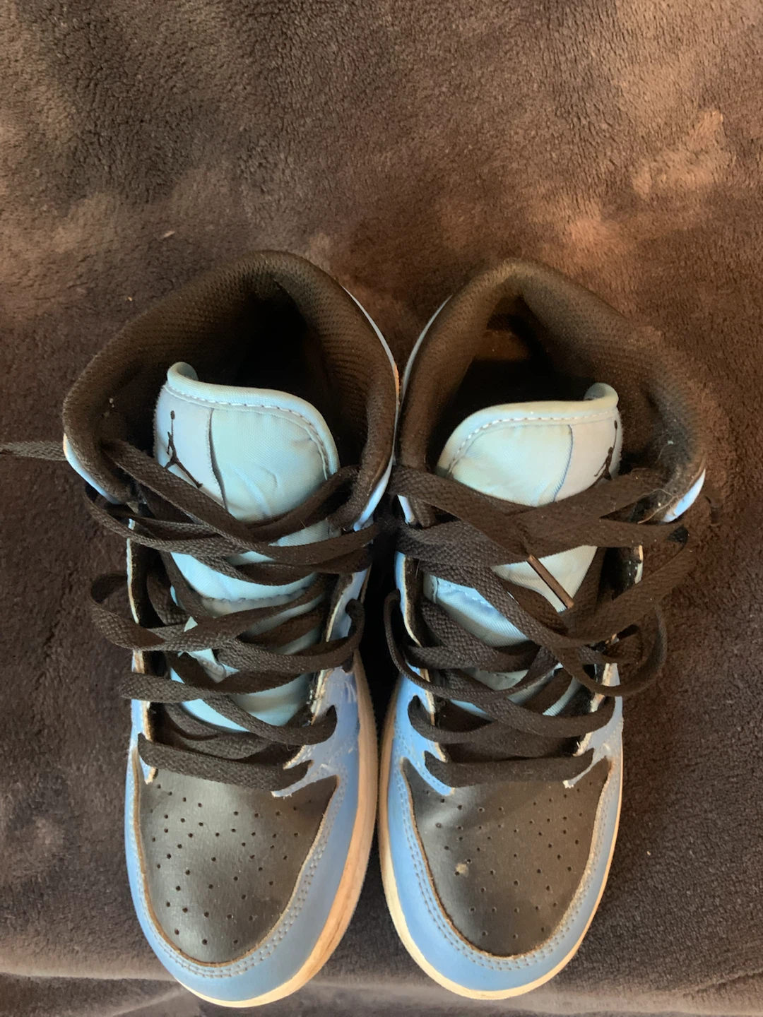 Air Jordan 1 Mid SE Light University Blue Black Sneakers - photo 3