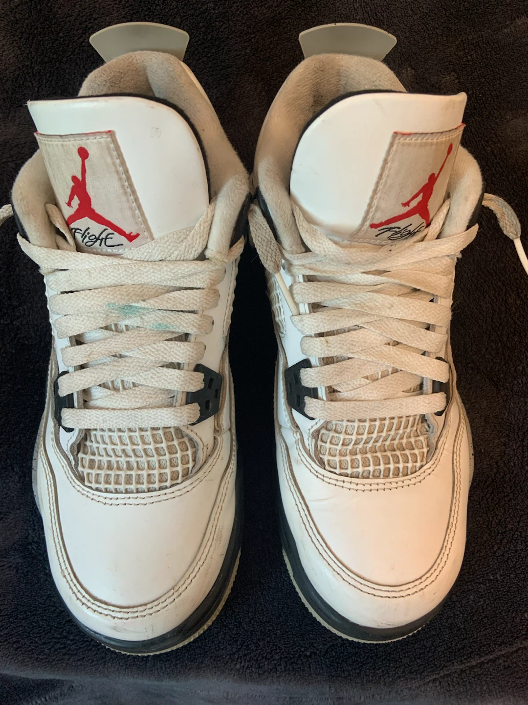 Air Jordan 4 Retro White Cement Sneakers - photo 2