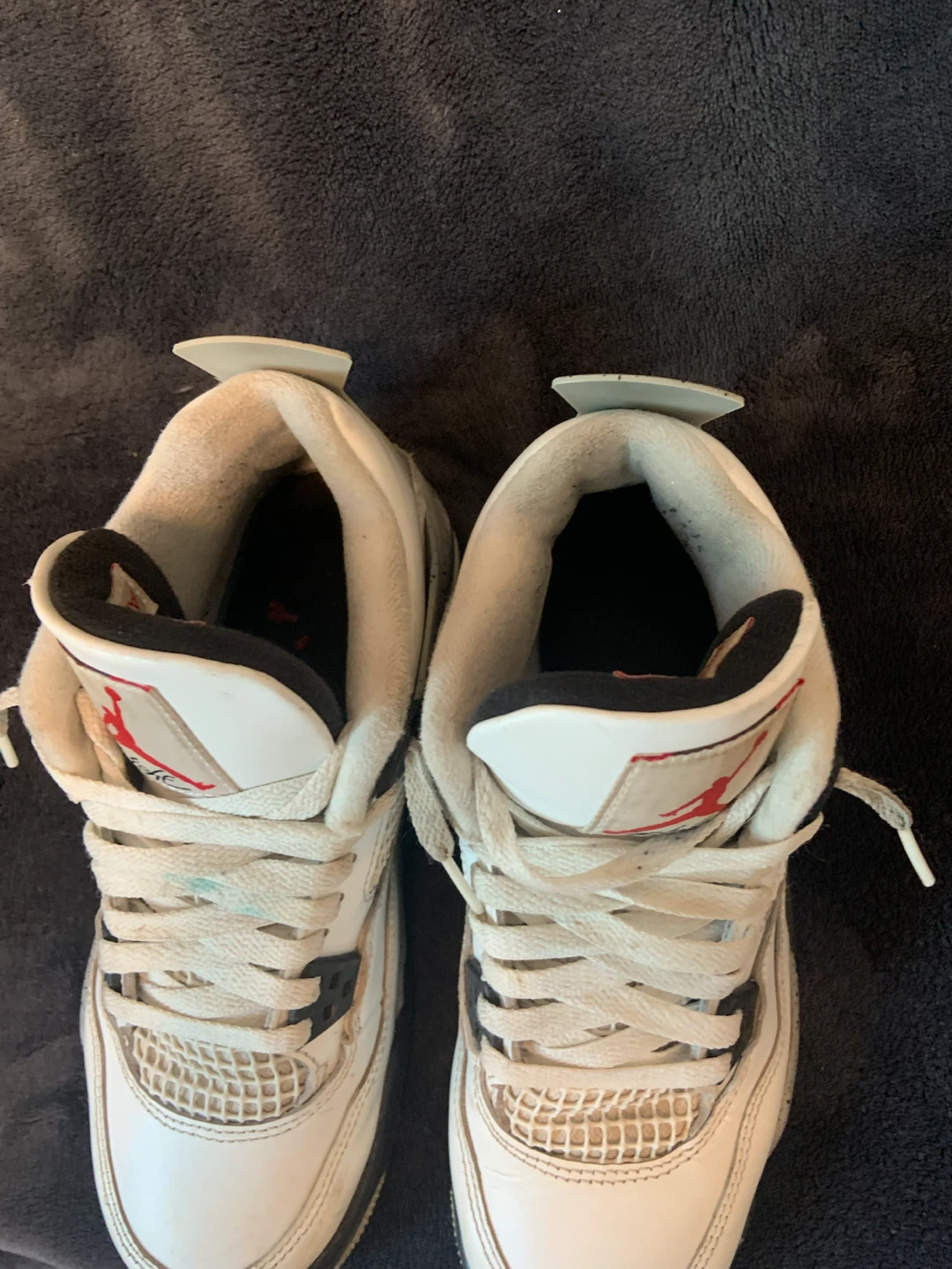 Air Jordan 4 Retro White Cement Sneakers - photo 4
