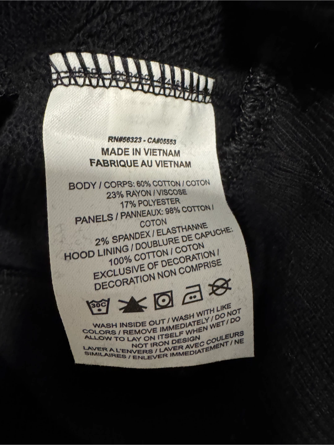 Nike Cropped Hoodie Black Grey Size S - photo 4