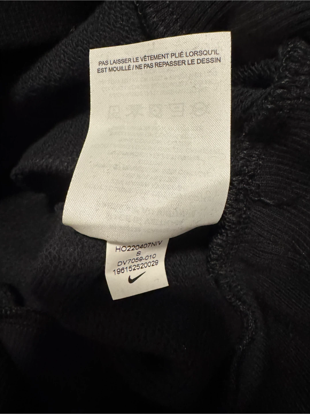 Nike Cropped Hoodie Black Grey Size S - photo 5