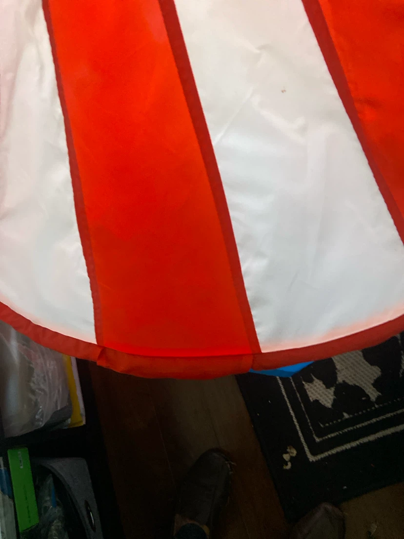 Red and white tent - photo 2