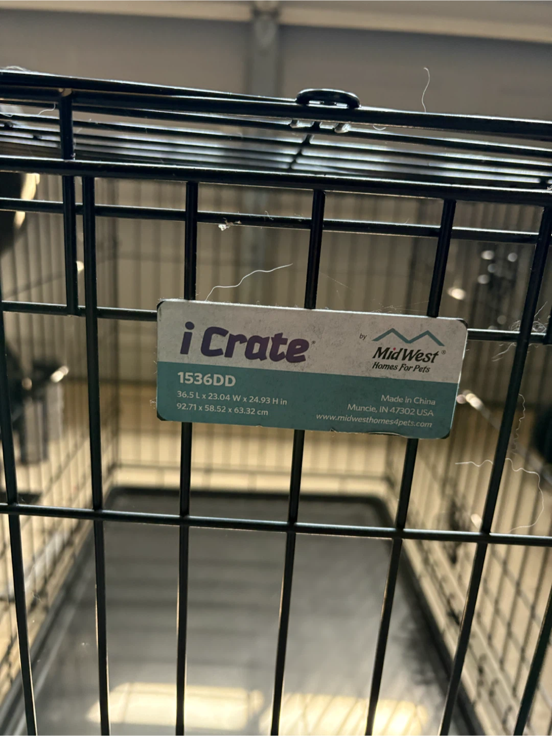 iCrate Dog Crate 36.5" L x 23.04" W x 24.93" H - photo 2