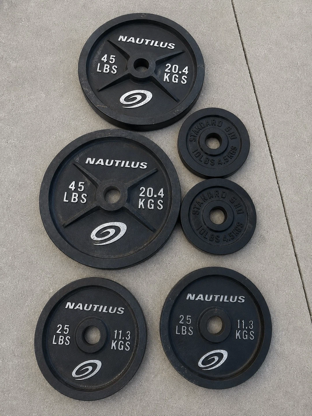 Iron weight plates