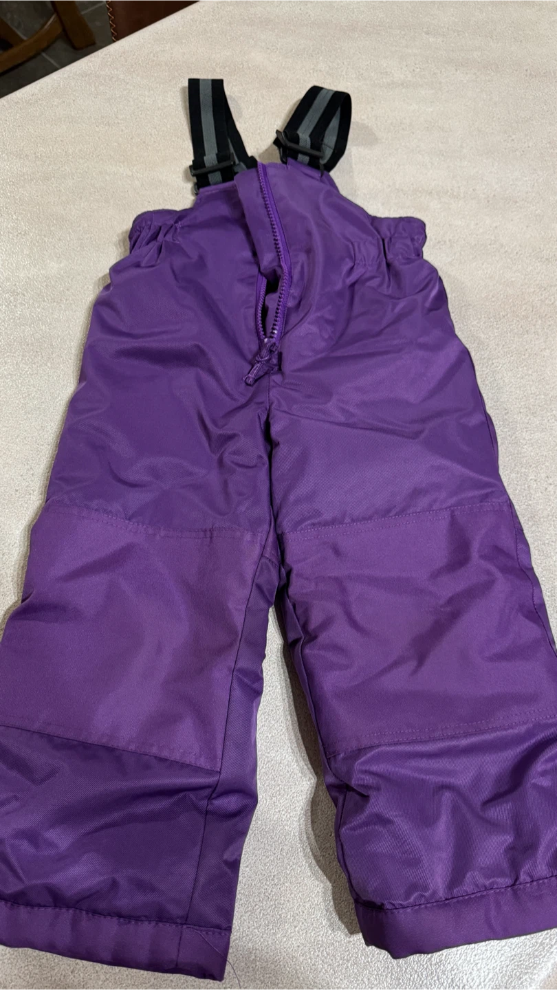 Purple Fleece Snow Pants Size 3T