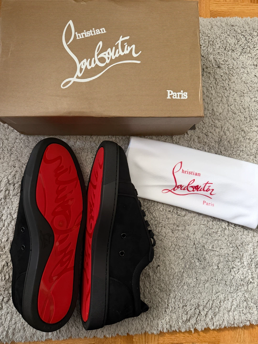 Christian Louboutin Louis Junior Suede Sneakers (200)