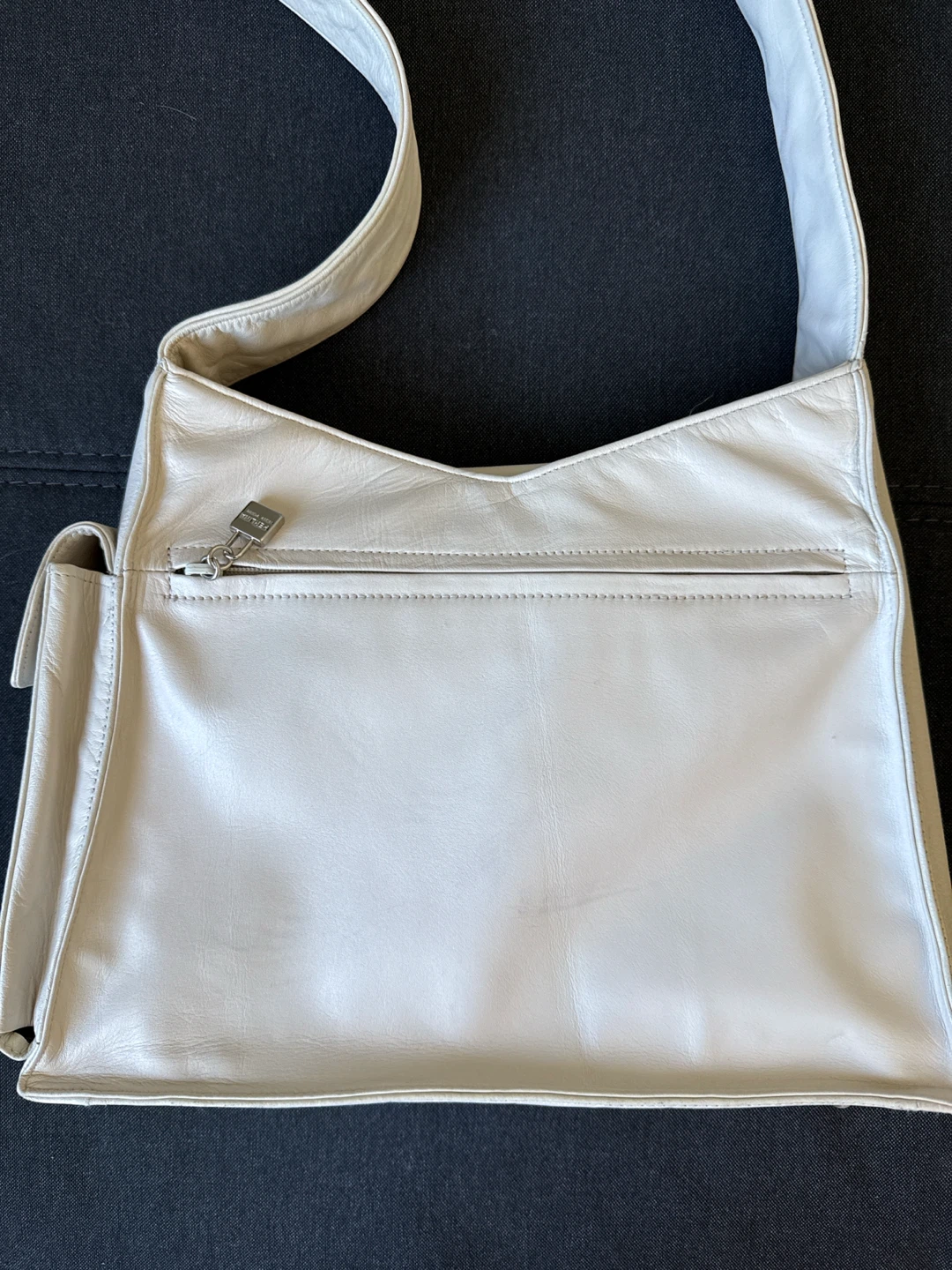 Perlina Cream Leather Shoulder Bag - photo 2