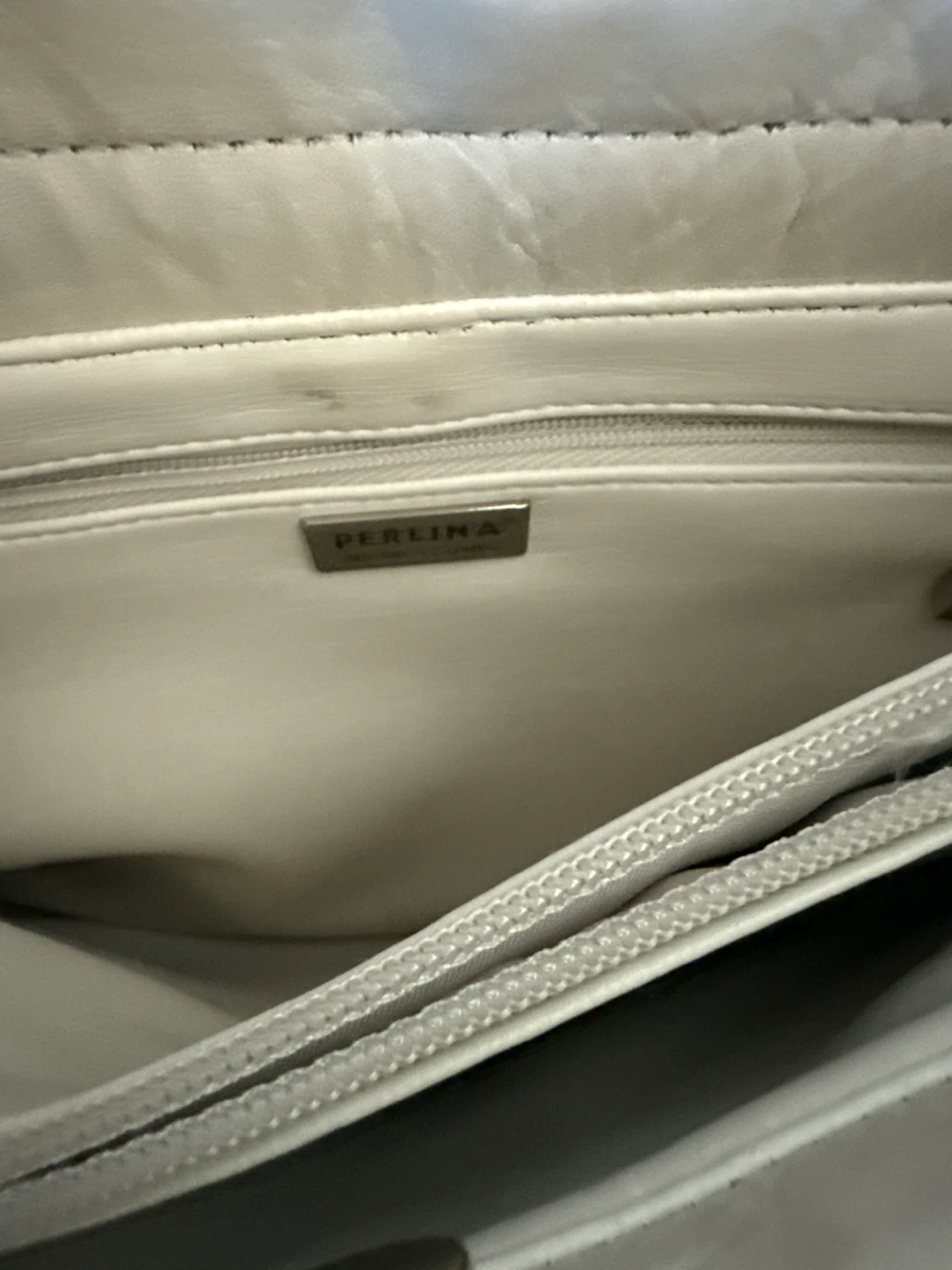 Perlina Cream Leather Shoulder Bag - photo 4