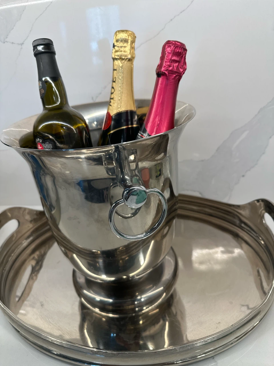 Silver Plated Champagne Bucket and Tray - photo 2