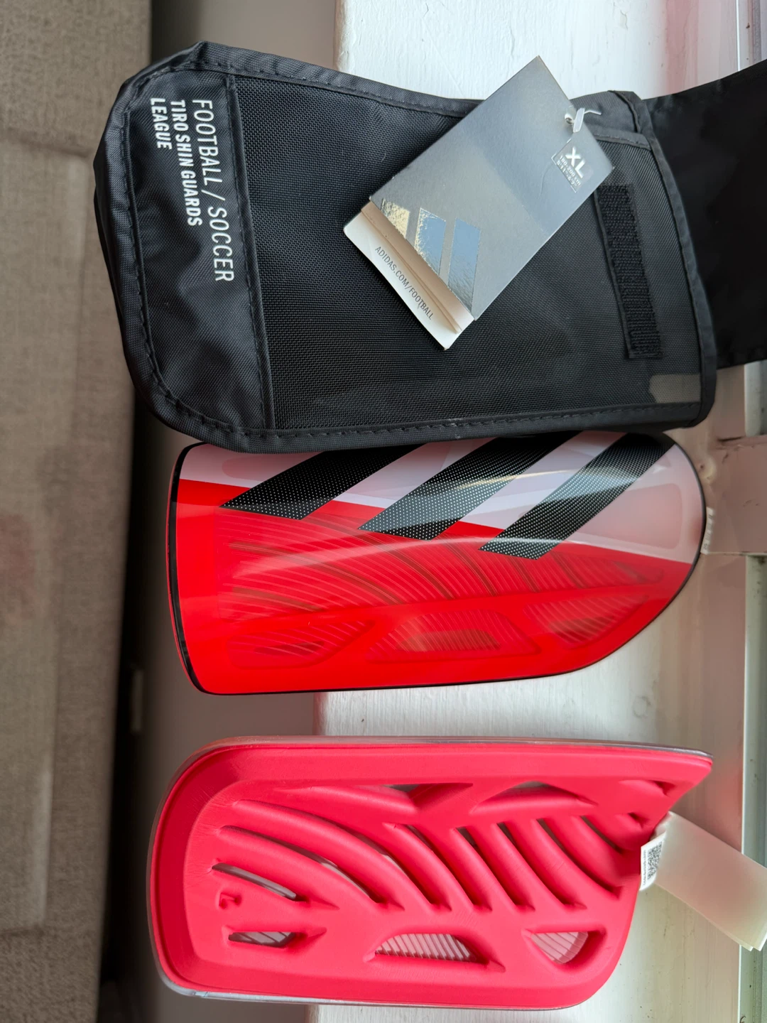 NEW Adidas Tiro Shin Guards XL Red Soccer