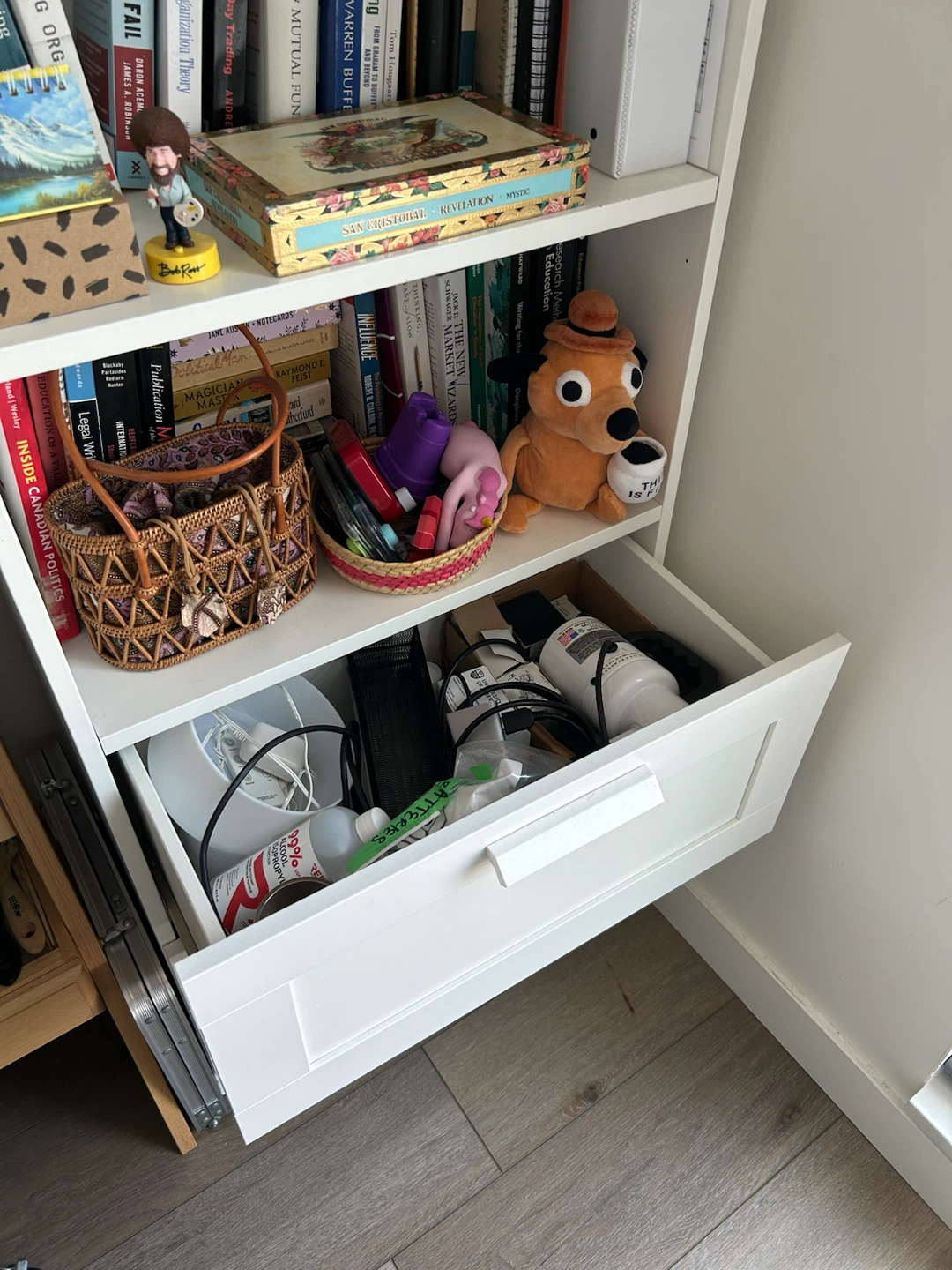White IKEA BILLY Bookcase with Drawers - photo 2