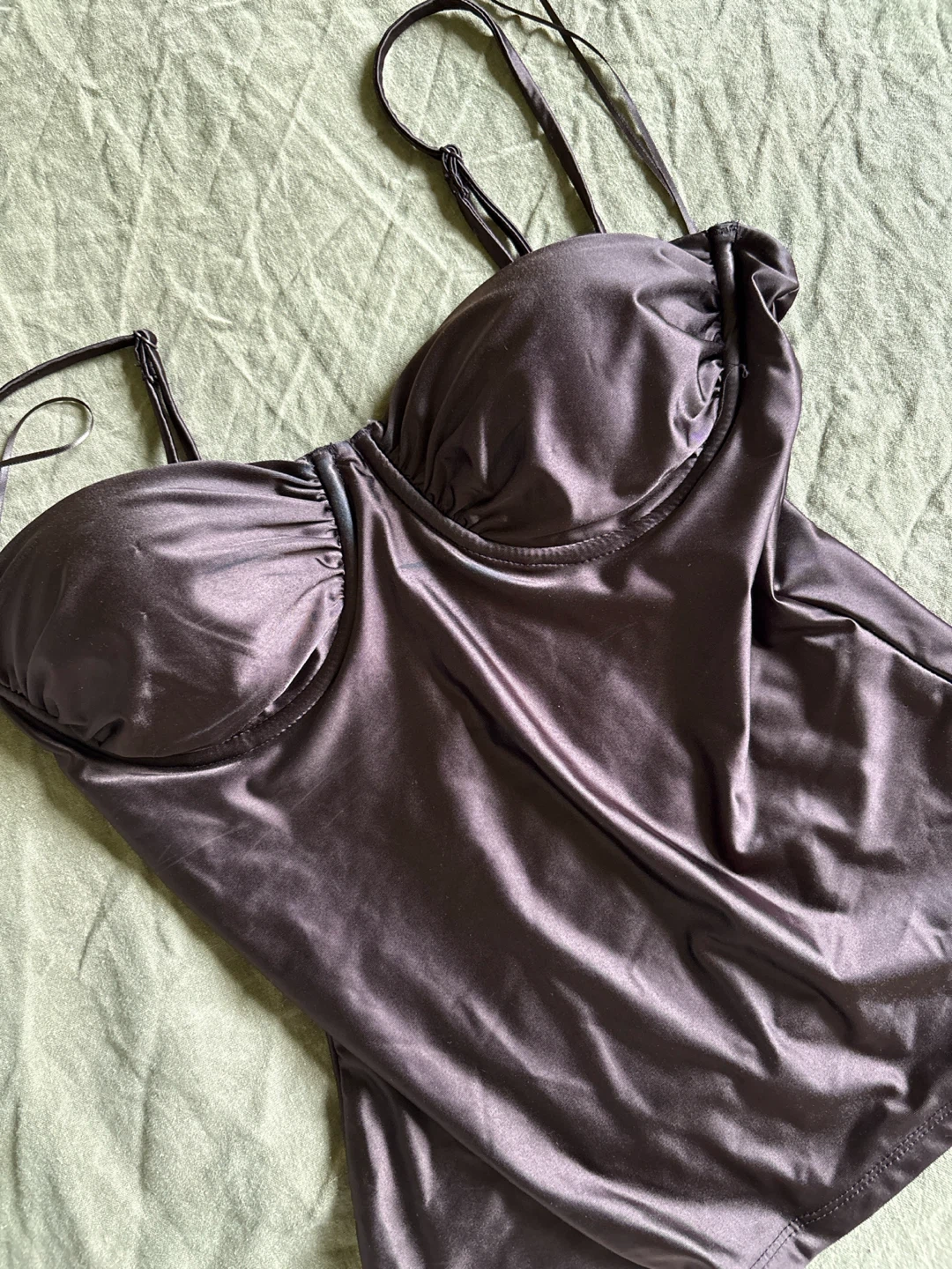 Brown Ruched Camisole Top - photo 3