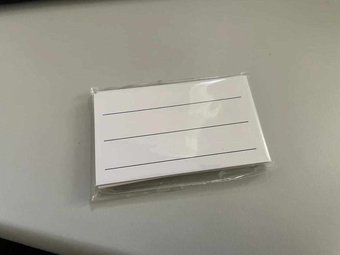 Lined Index Cards
