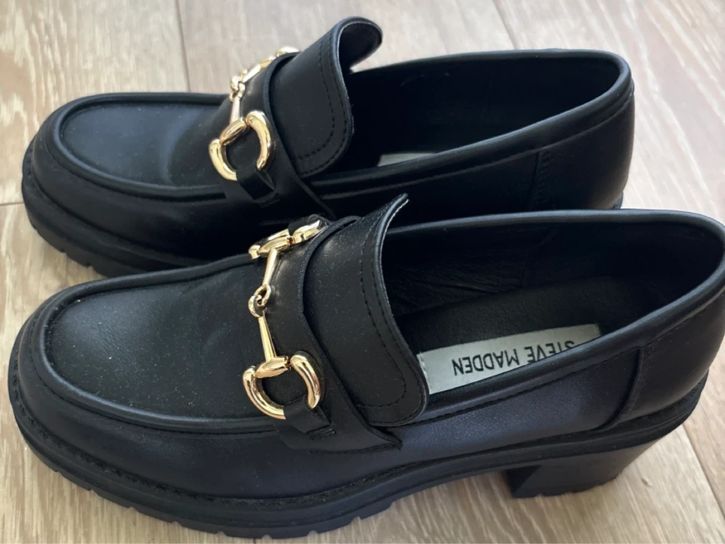 Steve Madden Black Loafers Size 38