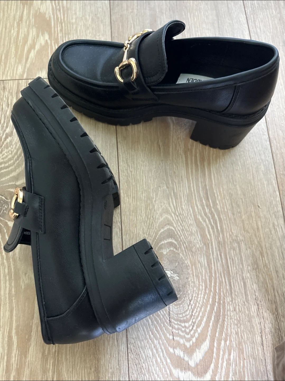 Steve Madden Black Loafers Size 38 - photo 2