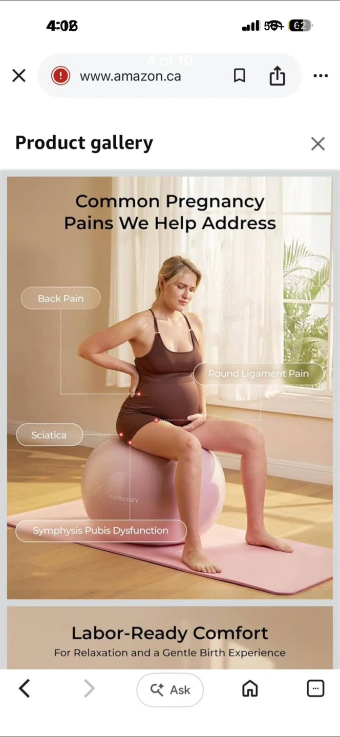 Momcozy BirthEase Maternity Ball Set - Birthing Ball & Yoga Ball