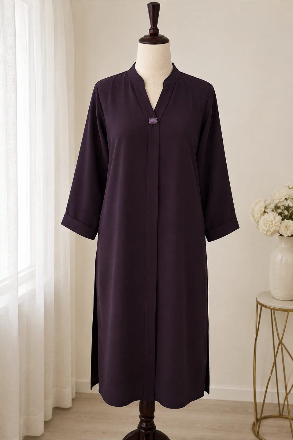 Dark Purple Tunic Top