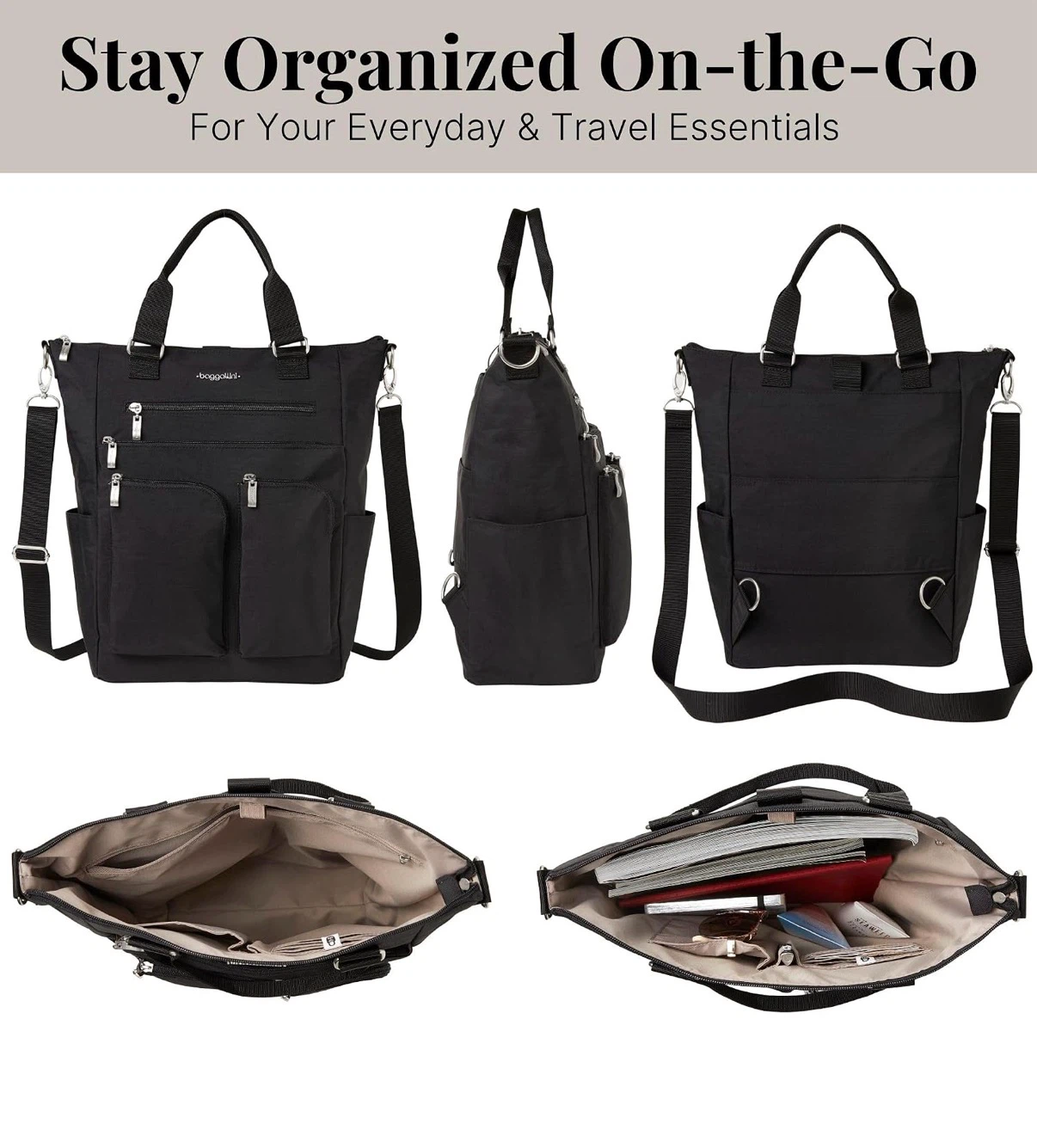 Baggallini Black Tote Bag with RFID - photo 5