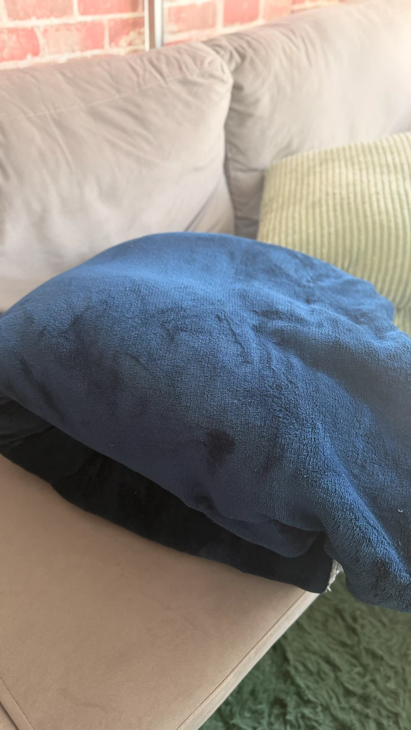 Navy Blue Sherpa Fleece Blanket (Queen) - photo 3
