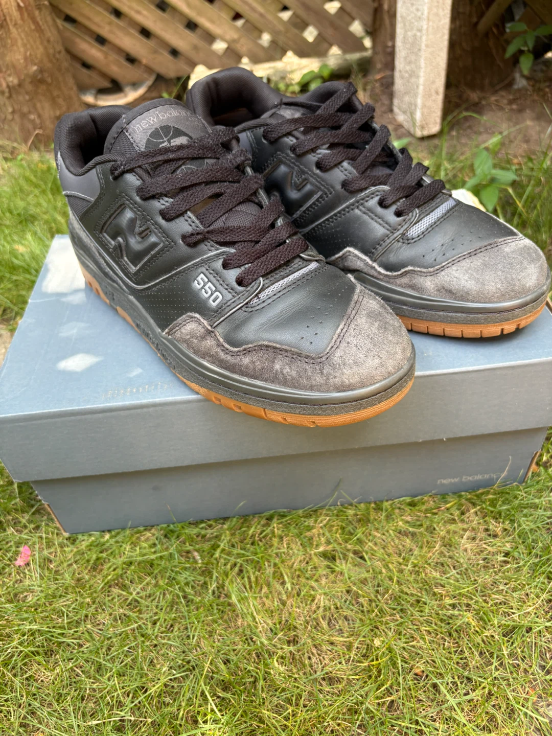 New Balance 550 Black Grey Sneakers