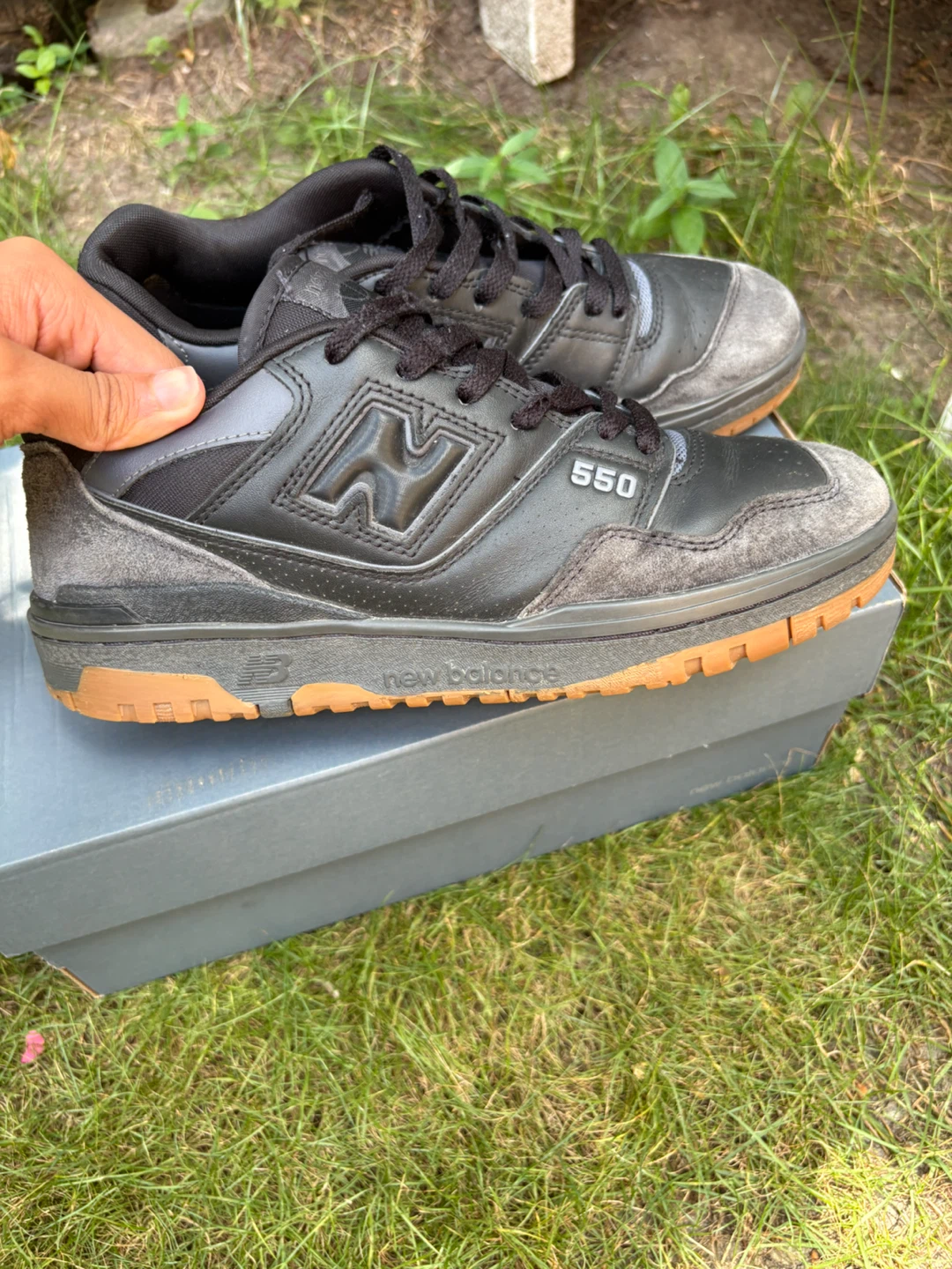 New Balance 550 Black Grey Sneakers - photo 2