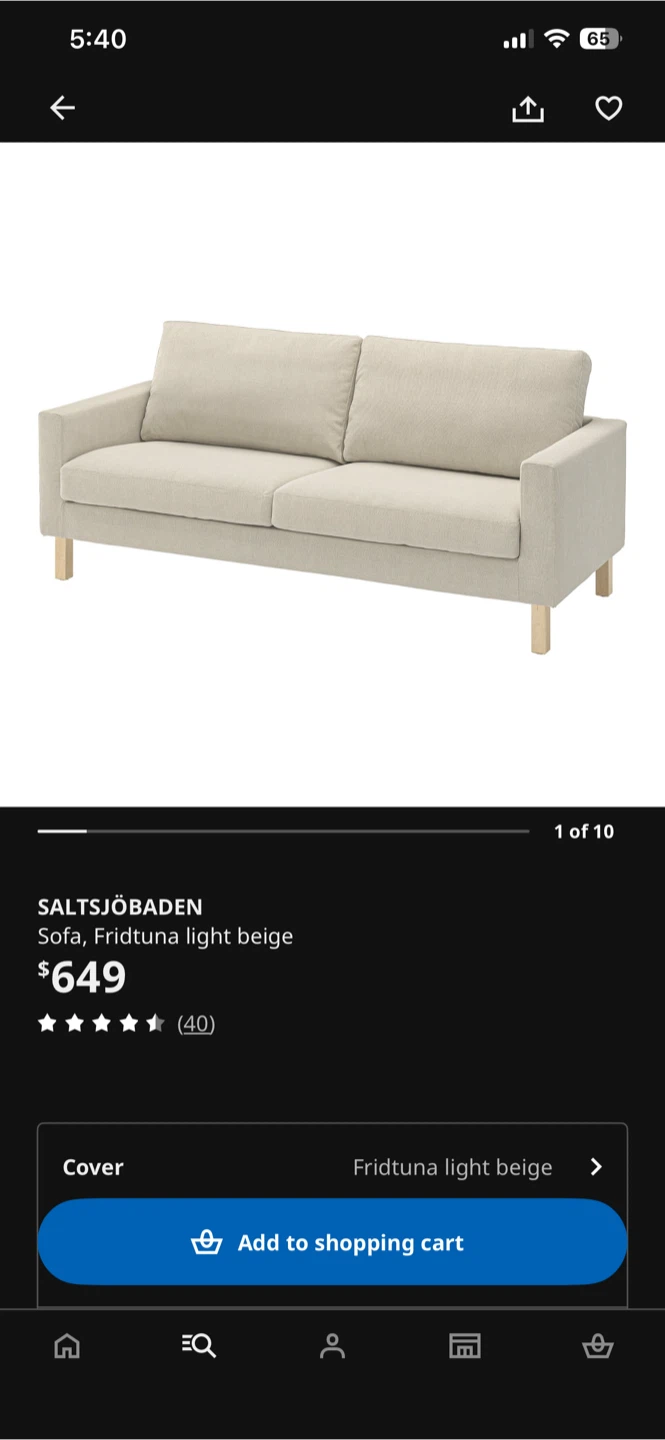 IKEA Saltsjöbaden Sofa - Dark Grey - photo 2