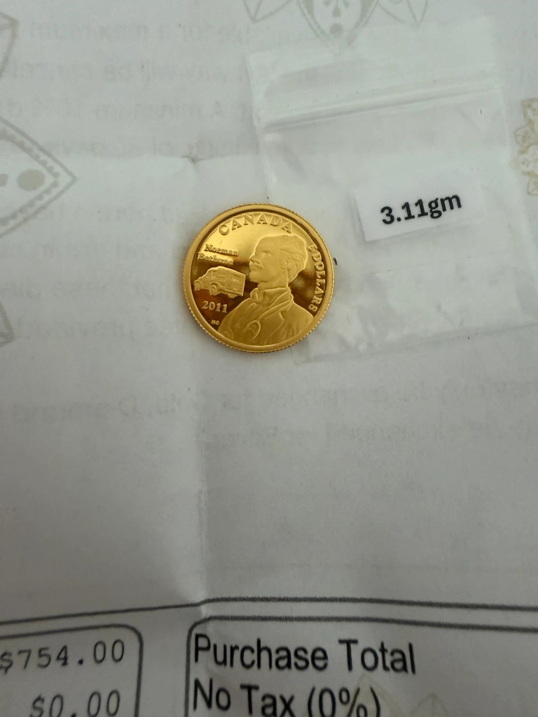 Canada 3.11gm Gold Coin 24kt - photo 2