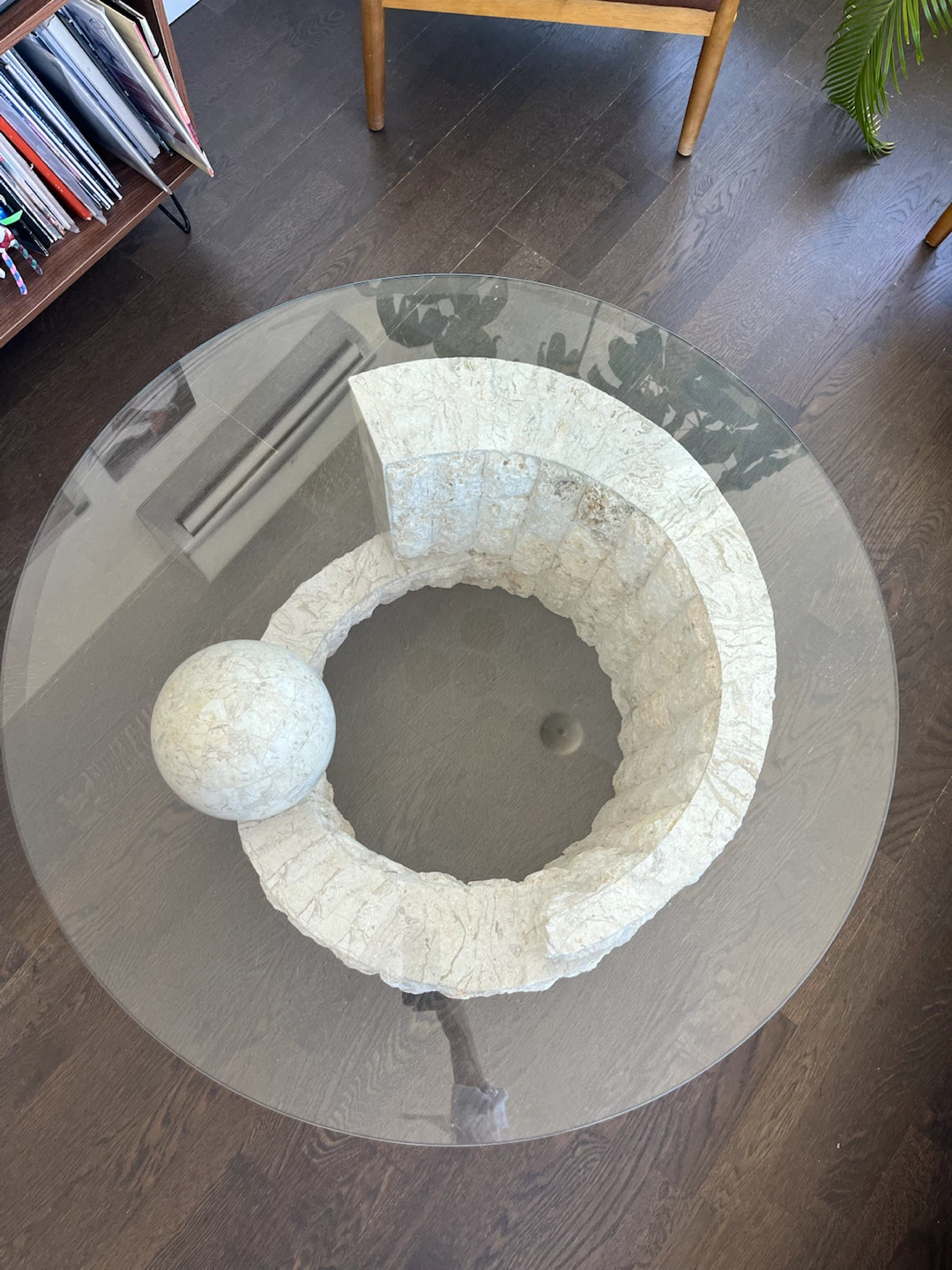 Vintage Tessellated Coffee Table Round