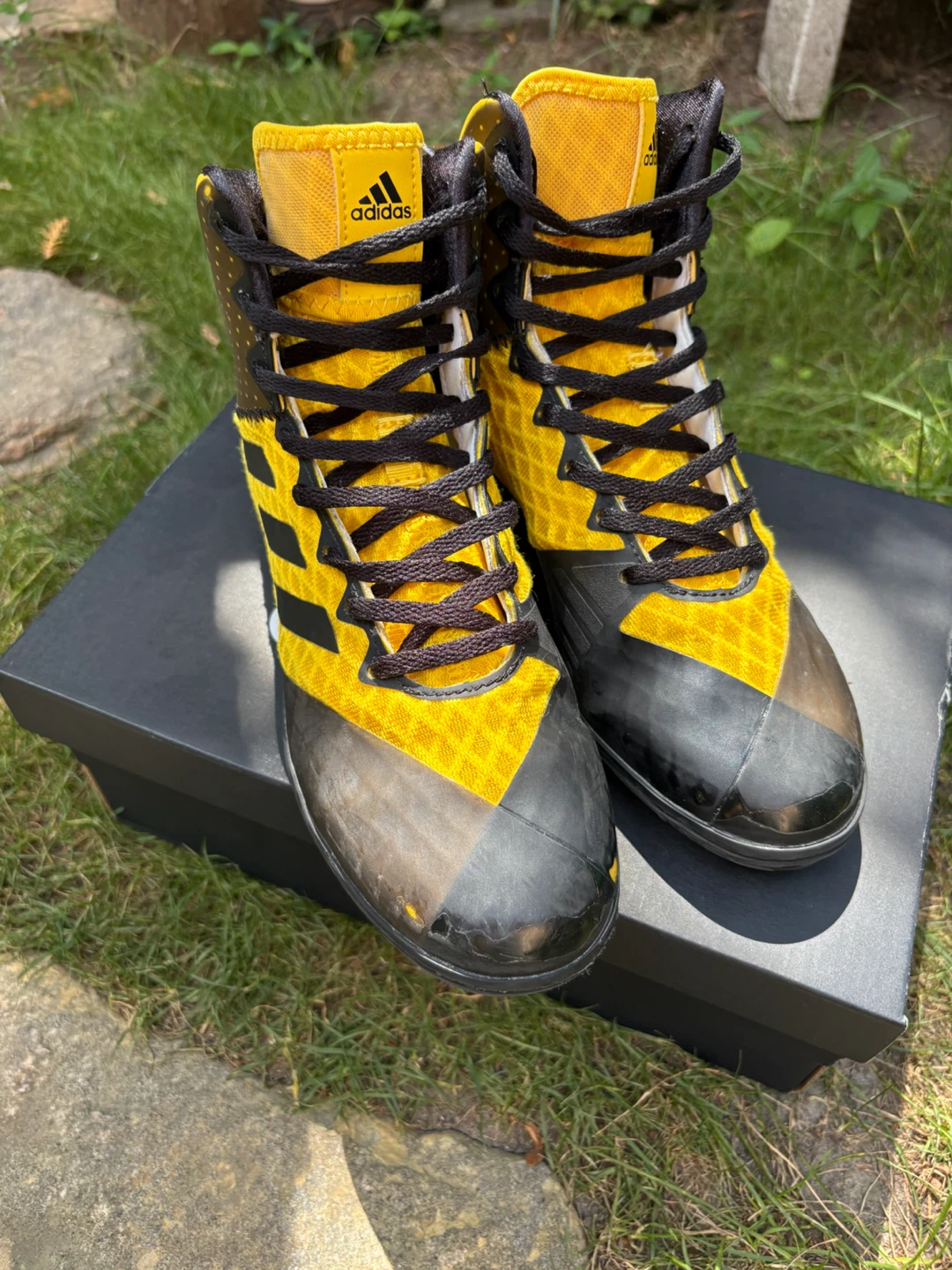 Adidas Wrestling Shoes Yellow/Black Size 5