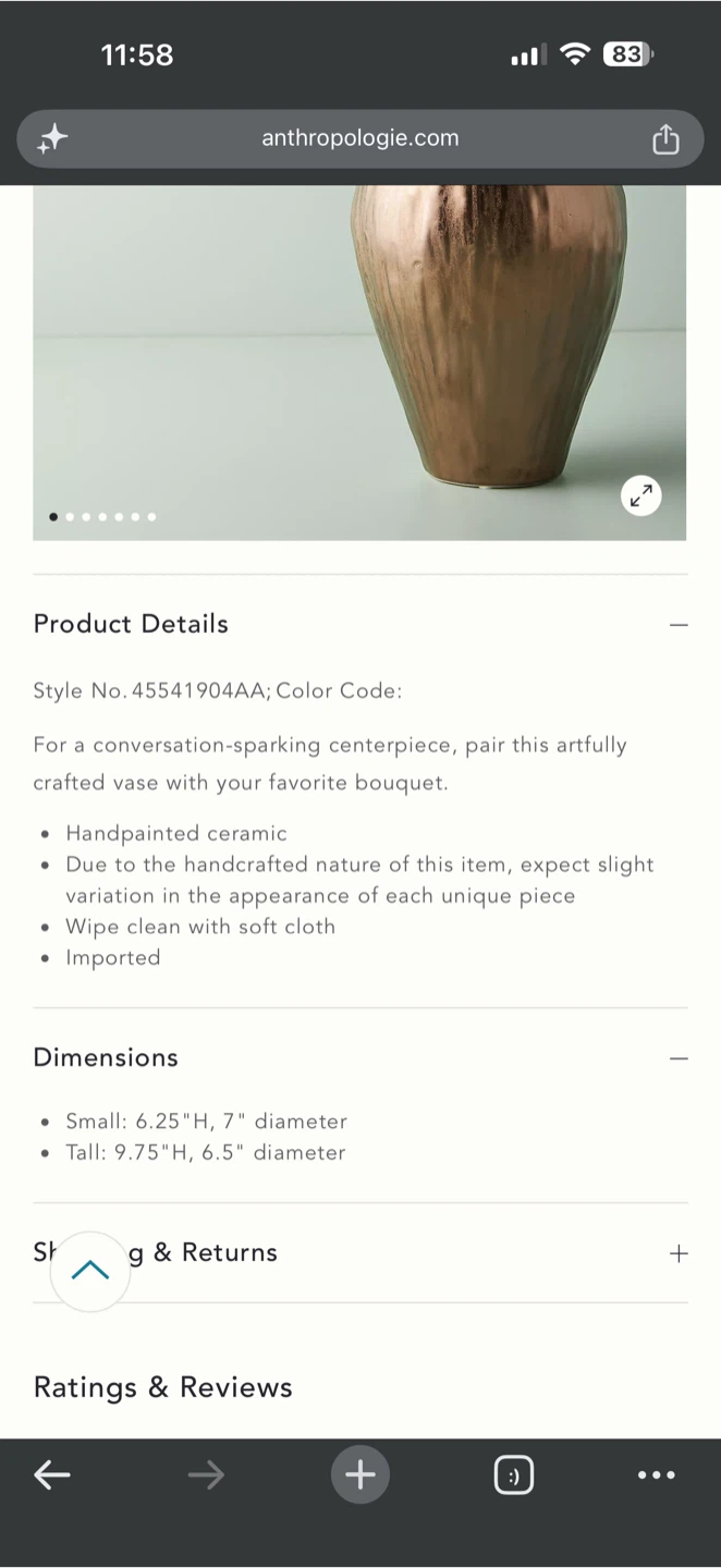 Anthropologie Vase - photo 2